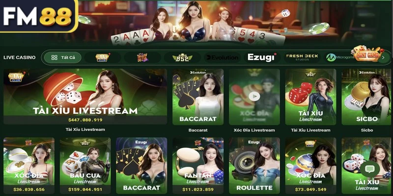 Giới thiệu thông tin tổng quan về sảnh casino FM88