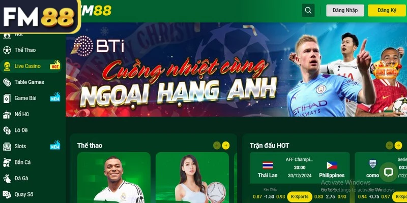 Chỉ tiến hành đăng nhập trên trang chủ chính thức của FM88